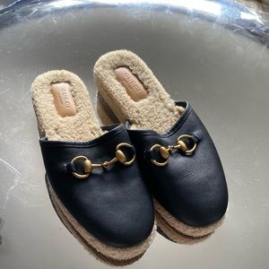 Brand New!! GUCCI Shoes! Black Shearling size 38